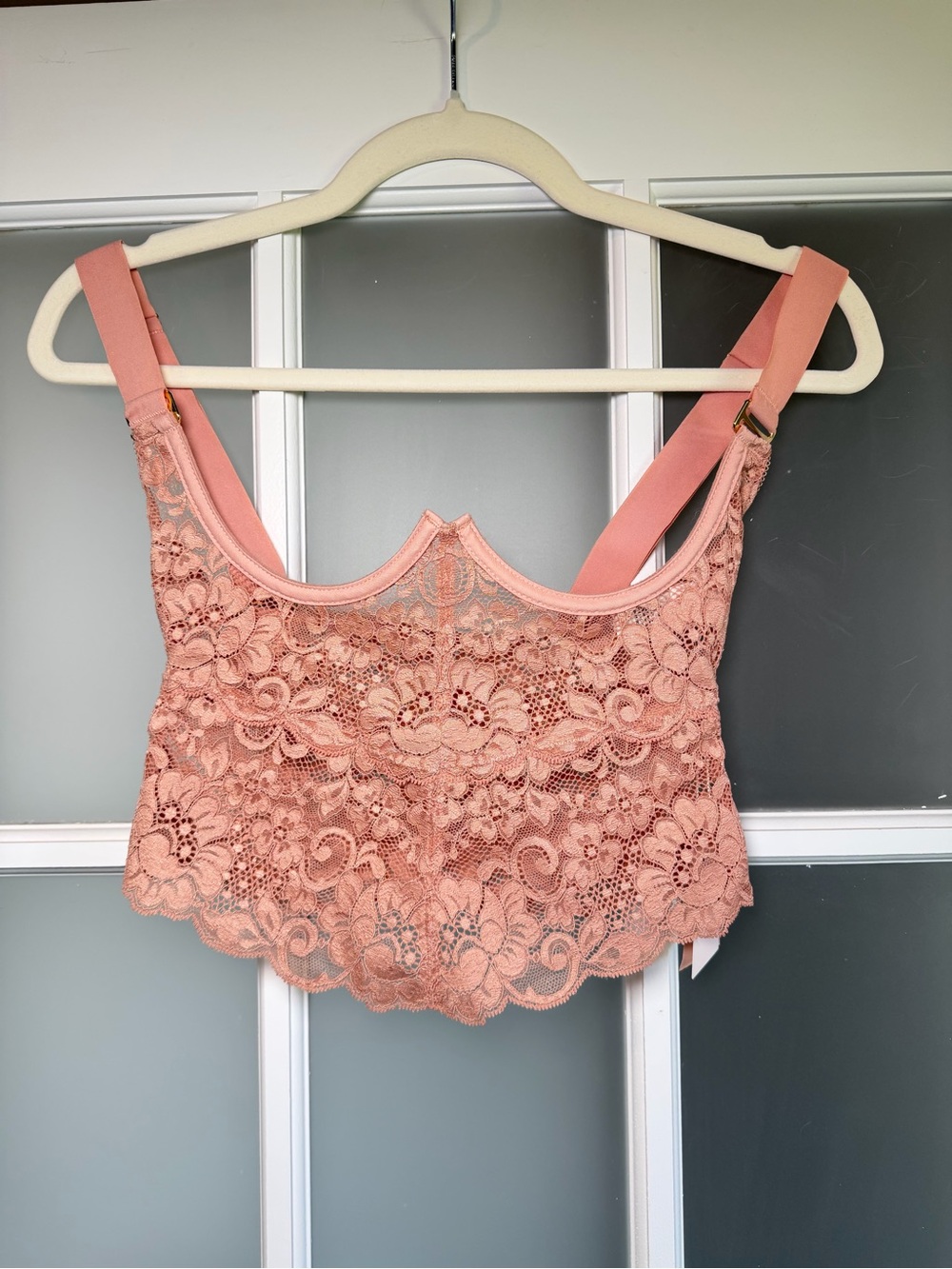 Free People x We Are HAH Lace Copper Rose Bustier Top, XS, NWT